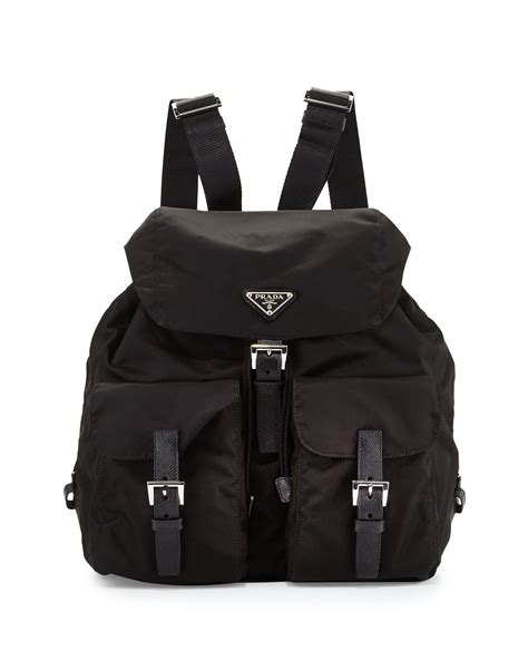 prada vela backpack black nero|Prada nylon backpack sale.